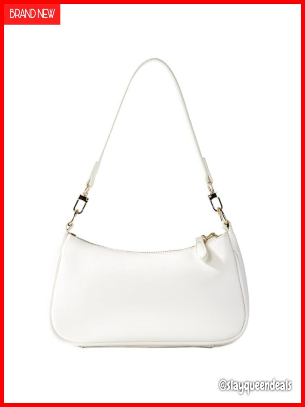 Small Crescent Hobo Shoulder Bag PU Leather Detachable Straps